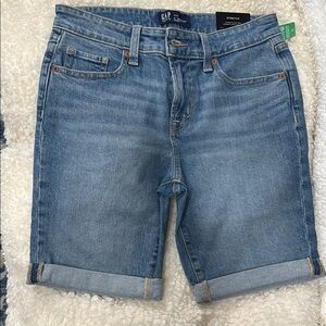 GAP Blue Rolled Cuff Denim Shorts